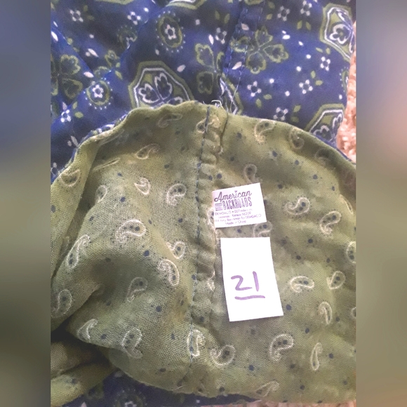 AMERICAN BACK ROADS - Scarf - Blue/Green with Pattern - Picture 2 of 3